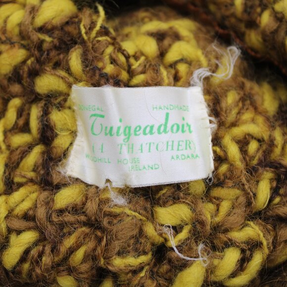 Vintage Wool Winter Hat - Brown and Yellow by Twigedior - Adult One Size - Picture 5 of 7